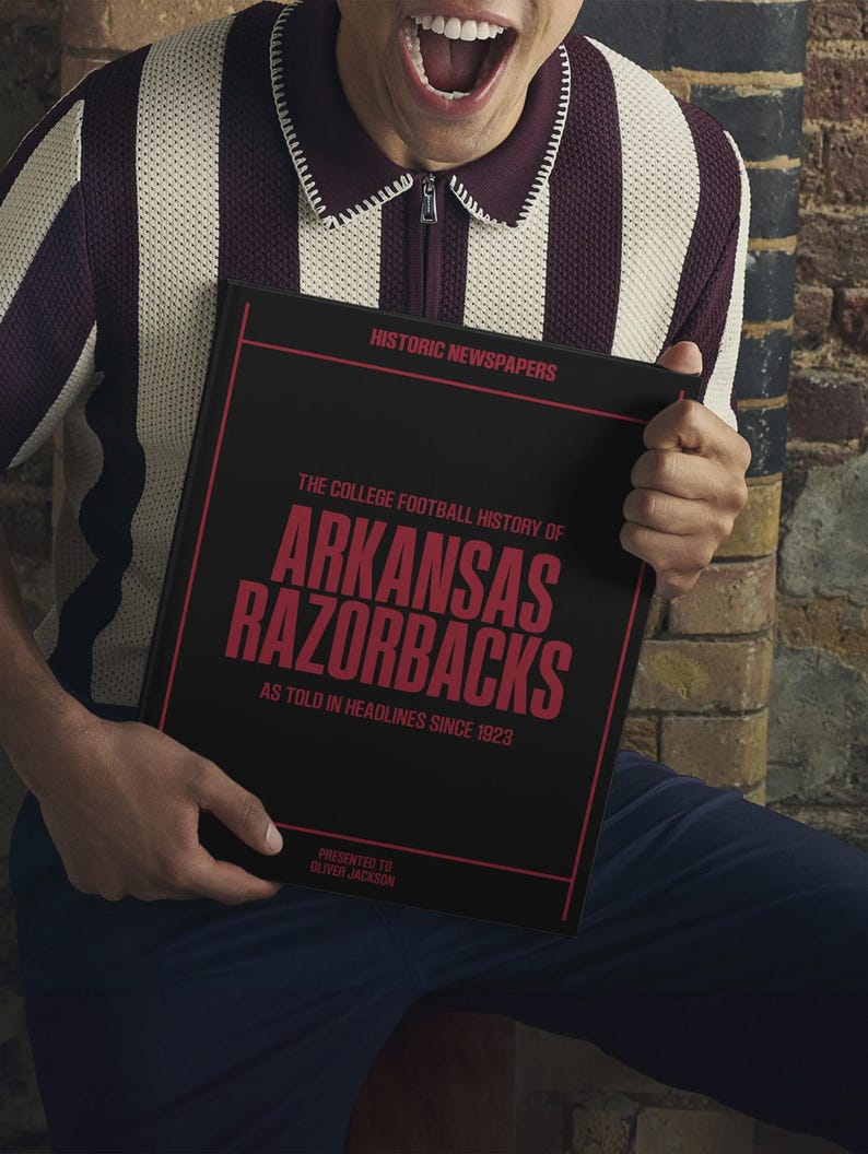 Arkansas Razorback Collage Arkansas Razorback Gift - NCAA College Football History in Newspaper ...
