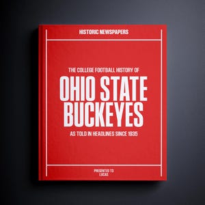 Ohio State Buckeyes Geschenk - College Football Geschichte Zeitung Schlagzeilen Buch - Personalisierter OSU Buckeyes Fan - Name auf dem Cover gedruckt