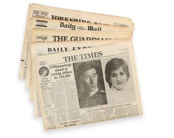 Newspaper From Day of Birth - Original Genuine Archive Edition - Not Copy or Reproduction - Birthday Gift