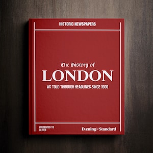 History of London | Personalised History Book | City of London Gift | News Headlines From the Capital of England | Name Printed on Cover