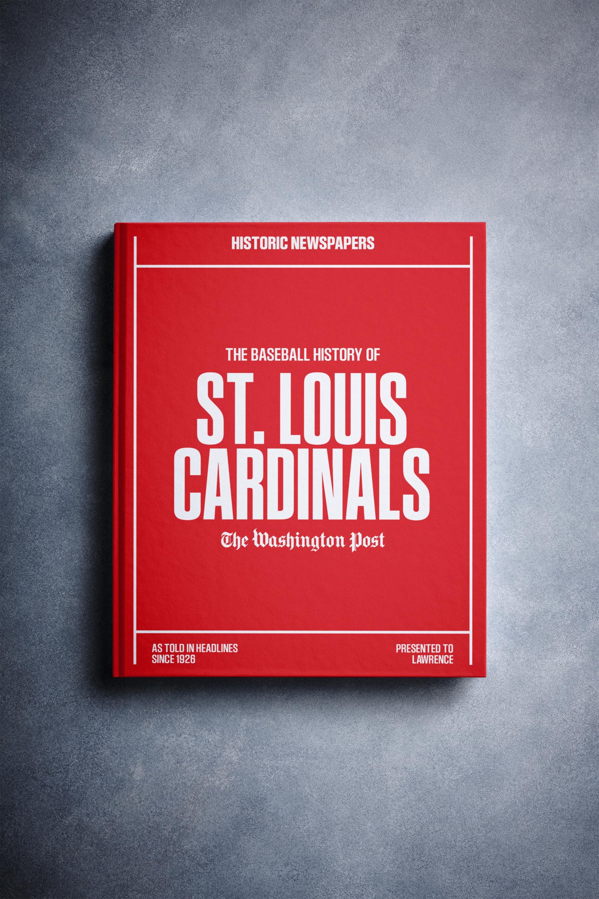 St. Louis Cardinals Zeitungs-Historienbuch – Personalisierbares MLB‑Geschenk mit Schlagzeilen bis 2024
