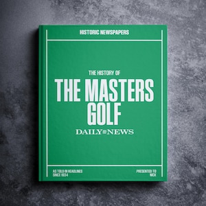 The Masters Golf Geschenk - Golf-Geschichte in Zeitungs-Schlagzeilen - Personalisierter Golf-Fan-Artikel - Name auf dem Cover gedruckt - Augusta National