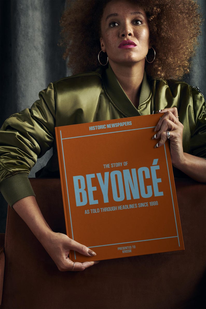 Beyonce | Personalised Music History Book | Music Fan Gift | News ...