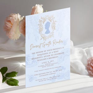 DIGITAL - Canva Bridgerton Lady Whistledown Invitation