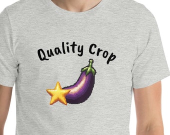Quality Crop Stardew Valley T shirt for gamers, funny geek Stardew Valley board game shirt, comedy pixel art video game tee, cozy gaming