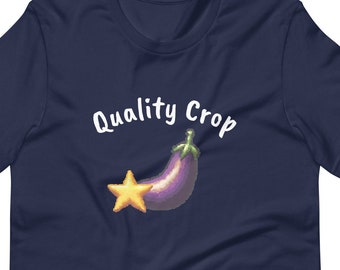 Quality Crop Stardew Valley T shirt for gamers, funny geek Stardew Valley board game shirt, comedy pixel art video game tee, cozy gaming