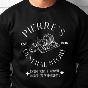 Pierre&#39;s General Store Stardew Valley Sweatshirt, funny gamer girl minimalist sweater for cozy gamers, Stardew Valley cozy gaming hoodie