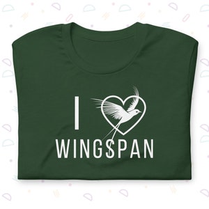 Love Wingspan Board Game T Shirt, Wingspan heart tee for board game lovers, Wingspan upgrade accessories merch gift for gamer nerds