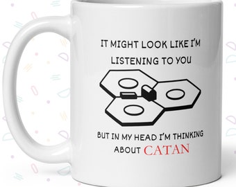Funny Catan Board Game Mug, Settlers of Catan coffee cup for tabletop gamers, Comedy Catan mug upgrade gift merch accessories for geeks