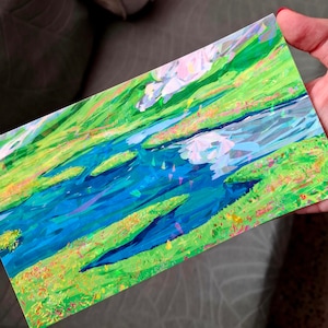 Cartolina ispirata a Howls | Arte paesaggistica anime | Stampa artistica regalo