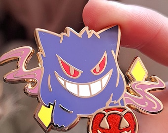 Ghost Enamel Pin - Kawaii Ghost Type Spooky Pin