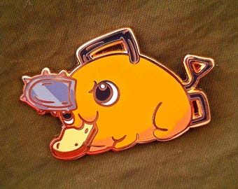 Chainsaw Anime Cute Orange Dog - Hard Enamel Pin