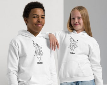 Therian graphic Wolf hoodie