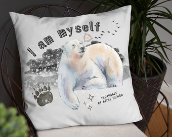 Therian Polar Bear Basic Pillow