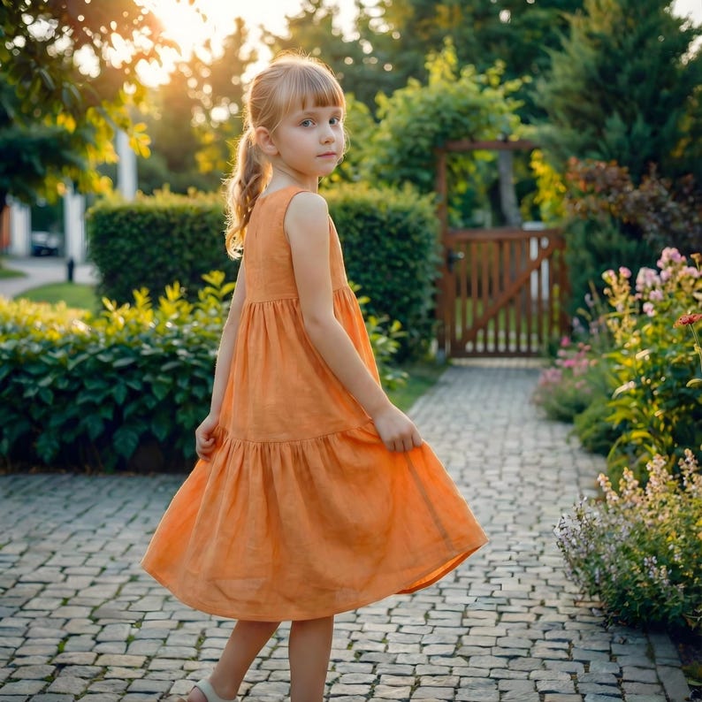 PDF Set Of 4 Kids Dress Pattern, Girls Dress Sewing Patterns, Size:2-16Age | A0-A4-USLETTER | image 6