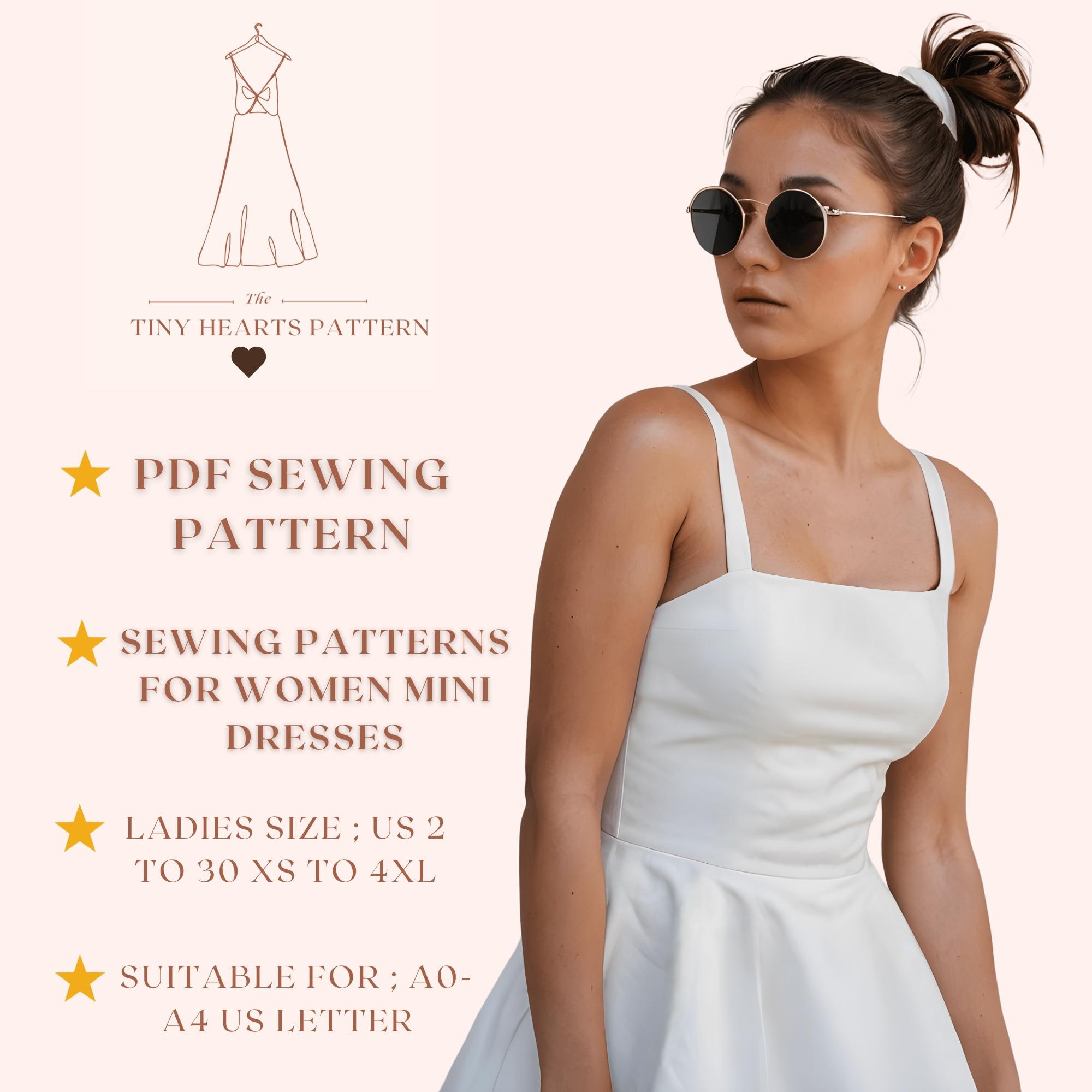 Sewing Patterns for Women Mini Dresses, Woman Dress Sewing Pattern, Size:us2-30 | A0-A4-USLETTER | - Etsy Sewing Patterns for Women Mini Dresses, Woman Dress Sewing Pattern, Size:us2-30 | A0-A4-USLETTER | - Etsy