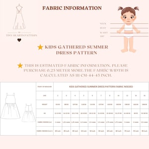 Kids Gathered Summer Dress Pattern, Girls Dress Sewing Patterns, Pinafore Dresses Size:2-16Age | A0-A4-USLETTER | image 8