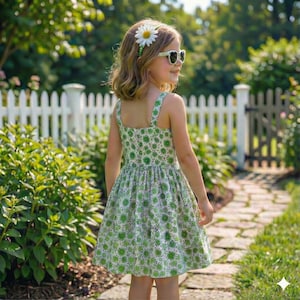 PDF Set Of 4 Kids Dress Pattern, Girls Dress Sewing Patterns, Size:2-16Age | A0-A4-USLETTER | image 8