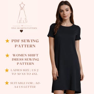 Patrón de costura de vestido camisero para mujer, patrón de costura de vestido para mujer, patrón de vestido de verano, patrón de vestido de otoño, vestido bohemio A0 A4 Carta de EE. UU. - EE. UU. 2 a 30