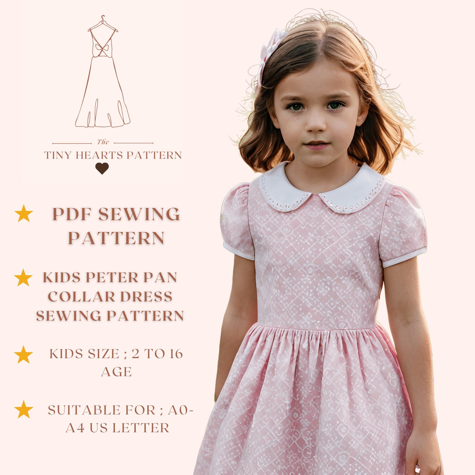 ワンピース Fish &kids PATCHWORK DRESS with COLLAR FISH & KIDS〛 PATCHWORK DRESS WITH COLLAR (Kids and Women