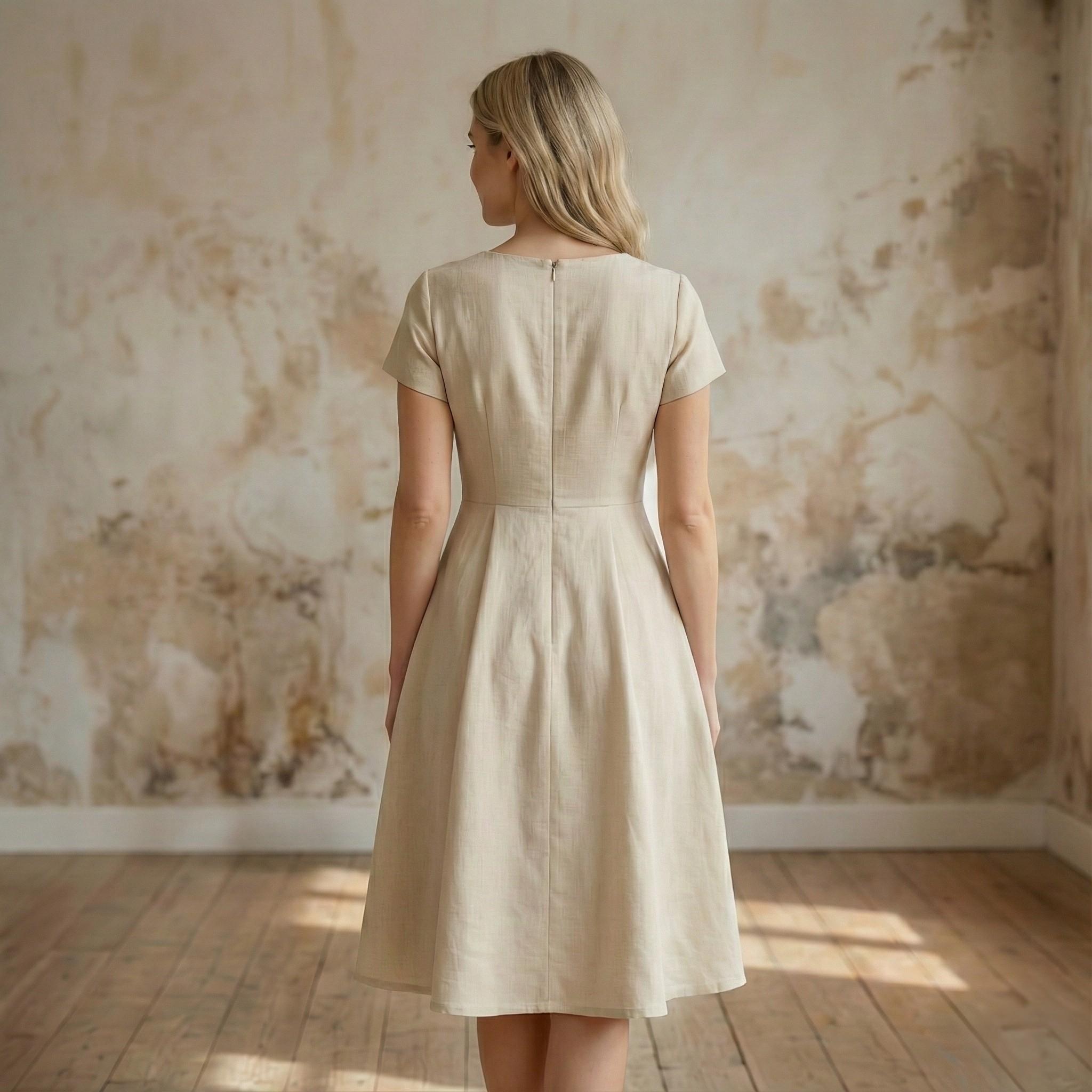 Linen Midi Summer Dress Pattern With Pockets, Women Dresses Sewing Pattern,  Size:us2-30 | A0-A4-USLETTER | - Etsy
