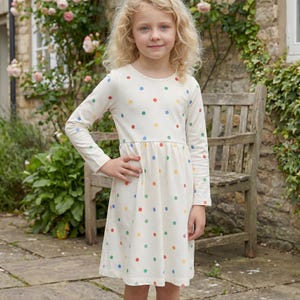 Patrón de vestido infantil de manga larga, patrones de costura para vestidos de niñas, vestidos para bebés, talla: 2-16 años / A0-A4-USLETTER / imagen 3