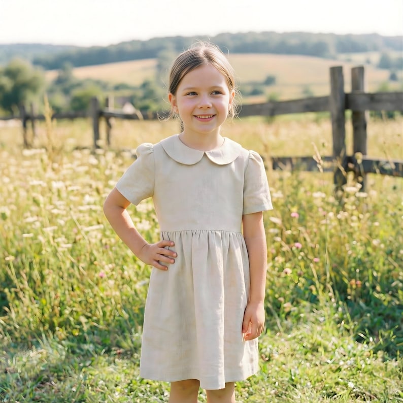 Kids Dress Sewing Pattern, Girls Sewing Patterns, Peter Pan Toddler Dresses, Size:2-16Age | A0-A4-USLETTER | image 4
