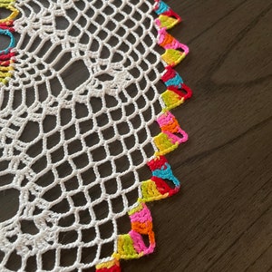 Doilies Handmade Colorful Set of 3 image 5