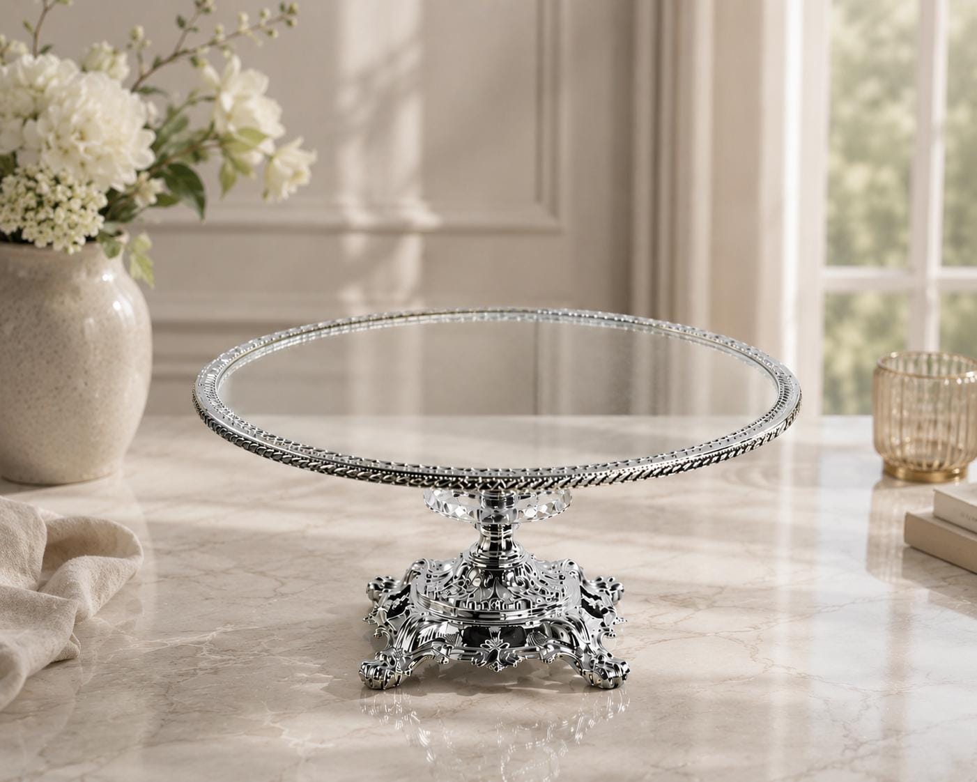 Antique Silver Plate Stand - Etsy