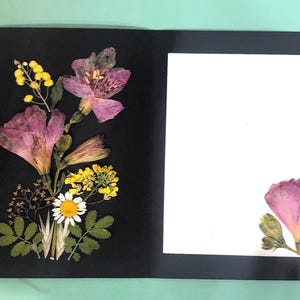 Dried flowers greeting card, pressed reall flowers card, thank you gift card, gift for her, birthday card, anniversary card, floral cards