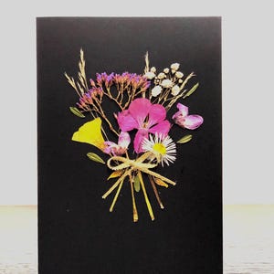 Dried flowers greeting card, pressed reall flowers card, thank you gift card, gift for her, birthday card, anniversary card, floral cards