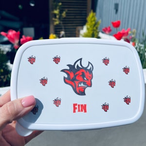 Devils personalised lunch box