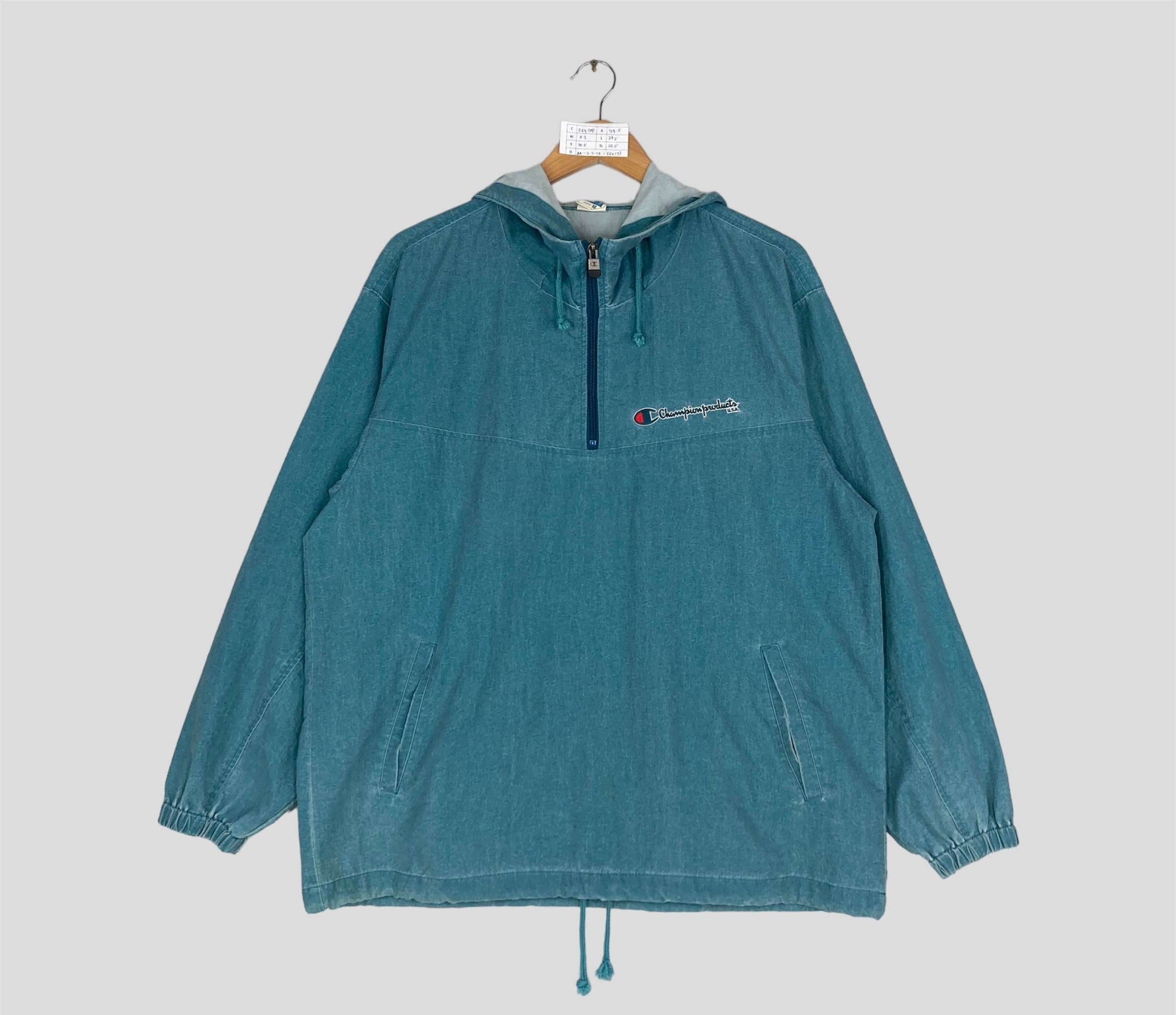 Vintage Rare CHAMPION PRODUCTS USA Quarter Zipper Jacket Big Logo Champion Products Windbreaker Hoodies Jacket Champion Blue Colour Unisex Etsy UK