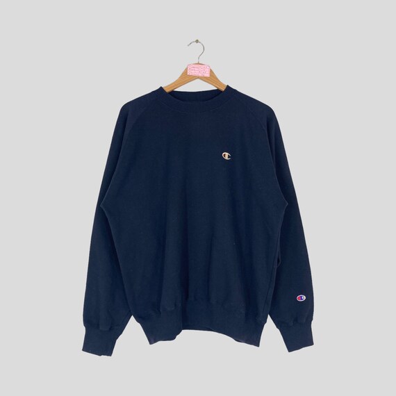Vintage Rare CHAMPION Crewneck Sweatshirt Big Logo CHAMPION Jumper Pullover CHAMPION Sweater Black Colour Unisex X large Size Etsy