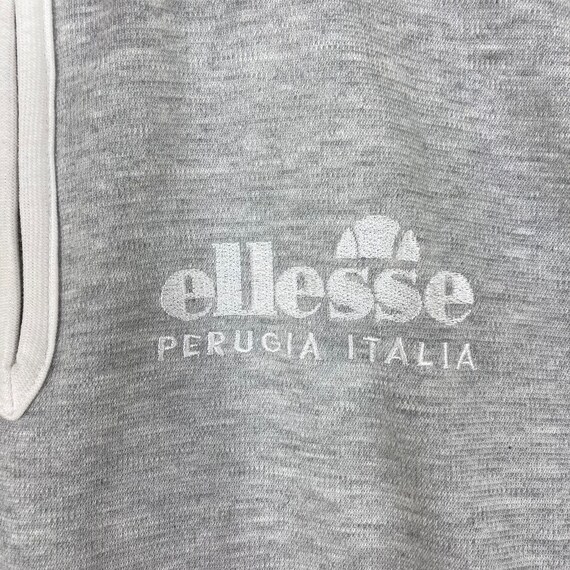 Vintage Rare ELLESSE Quarter Zipper Women Striped Sweatshirt Big Logo ELLESSE Jumper Pullover ELLESSE Sweater Grey Colour Medium Size View 4