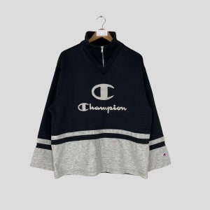 Champion Quarter Zip Jumper Sweatshirt Pullover Knitted Washington American US L Etsy