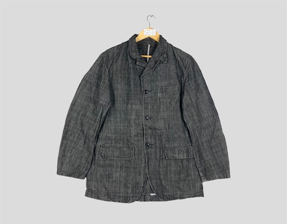 Vintage Rare UNIQLO Denim Chore Jacket Vintage UNIQLO Workwear Jean Jacket UNIQLO French Work Workers Jacket Full Button Unisex X large Size Etsy UK