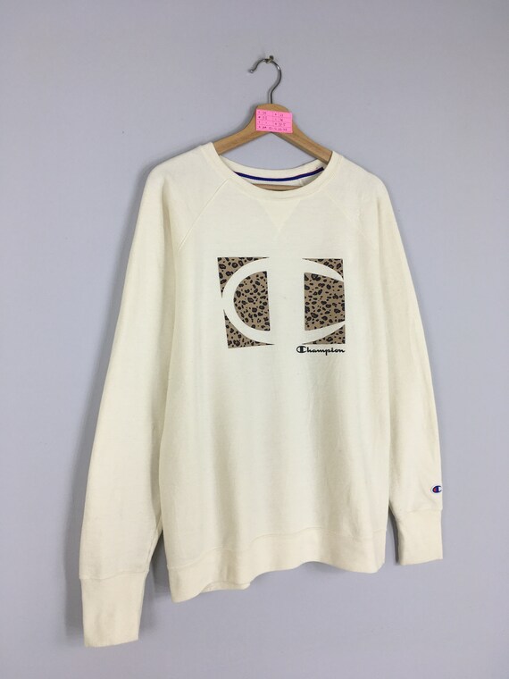 Vintage Rare CHAMPION Crewneck Sweatshirt Big Logo Champion Jumper Pullover Champion Sweater Soft Yellow Unisex XL Size Etsy Canada