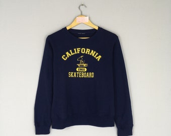 Vintage Rare CALIFORNIA Skateboard  Crewneck Women Sweatshirt Big Logo California Skateboard 1960 Jumper Pullover California Sweater Large