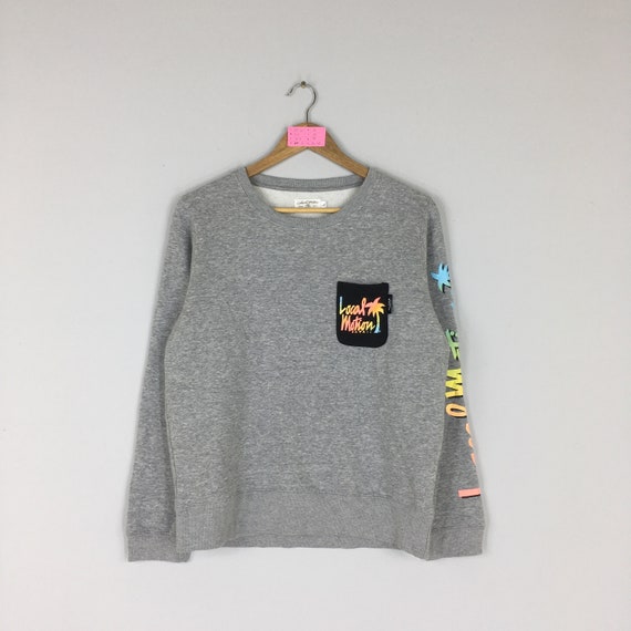 Vintage Rare LOCAL MOTION Women Crewneck Sweatshirt Small Logo Local Motion Jumper Pullover Local Motion Sweater Grey Colour Large Size