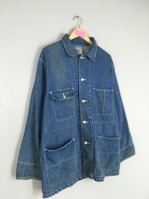 VTG Dockers Women’s Blue Denim Chore Barn Jacket Medium