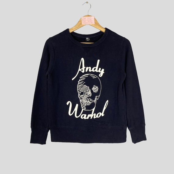 Vintage Rare ANDY WARHOL Crewneck Sweatshirt Big Logo Andy Warhol Jumper Pullover Andy Warhol Sweater Black Colour Unisex Medium Etsy