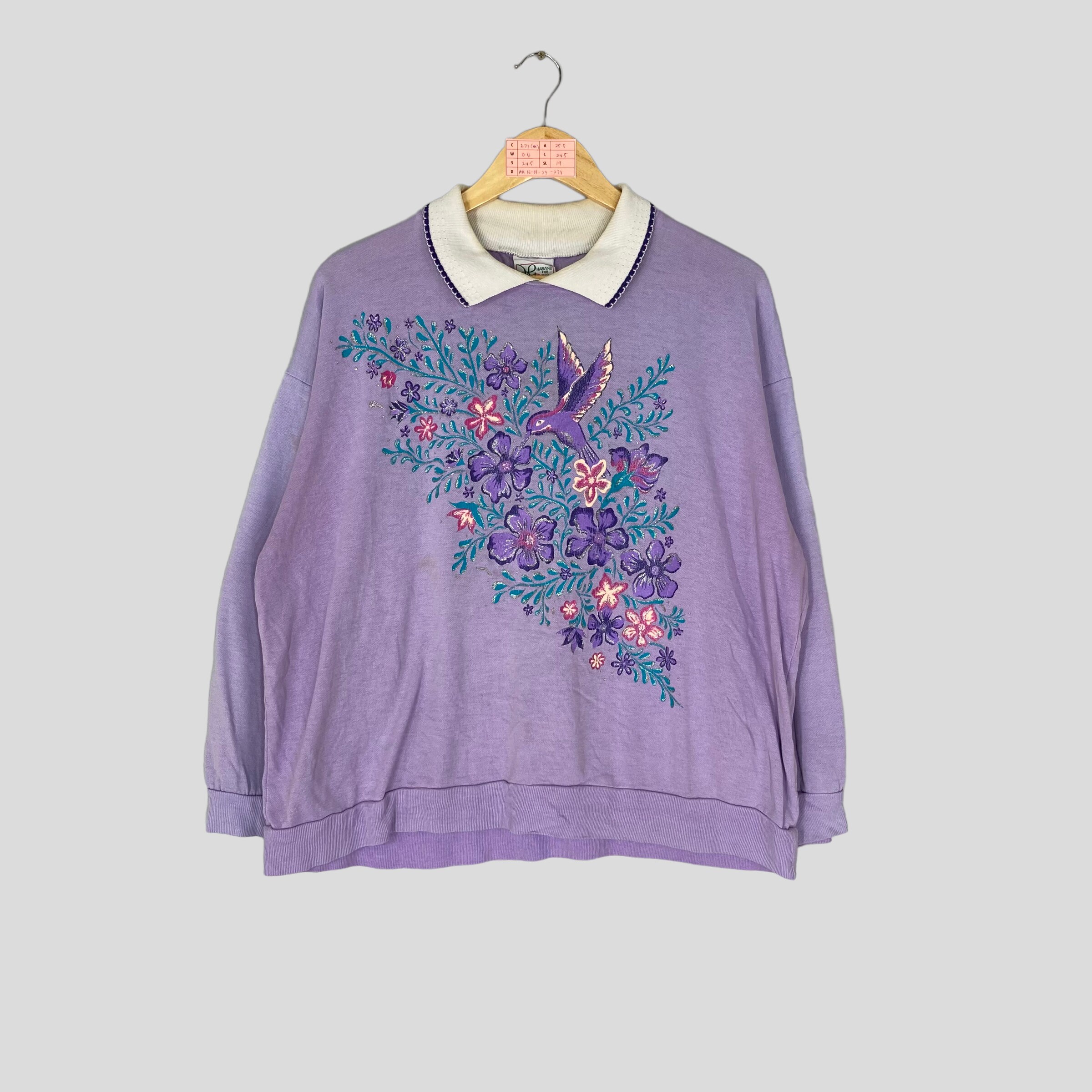 Vintage Rare HABAND Made in USA Crewneck Sweatshirt Big Logo Floral Haband Jumper Pullover Haband Sweater Purple Colour Medium Size Etsy Canada