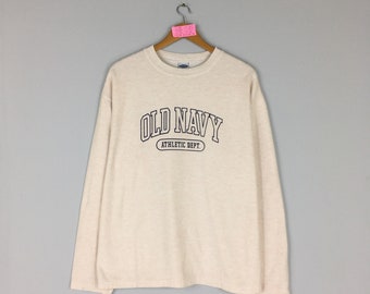 Vintage seltene OLD NAVY Crewneck Sweatshirt Big Logo Old Navy Athletic Dept. Pullover Pullover Old Navy Pullover Unisex XL - 3X Größe