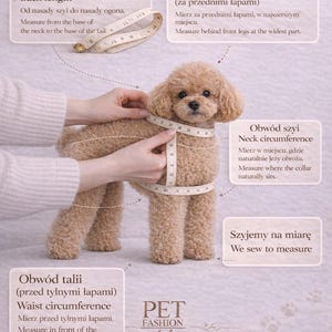 Plaid Wool Dog Coat with Fur Lining, Warm Winter Dog Jacket, Stylish Checkered Pet Clothing image 12