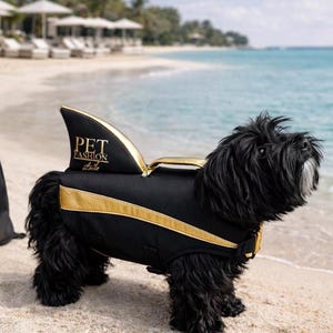 KAPOK for a dog SHARK, Life jacket, Dog Shark Life Jacket, Dog Life Vest for Swimming Boating with Superior Buoyancy and Rescue Handle