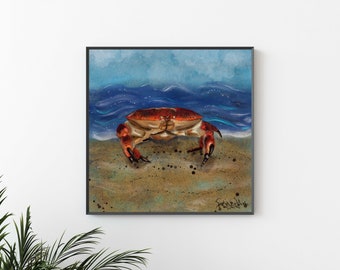 Crabby Petra Crab Giclée Art Print