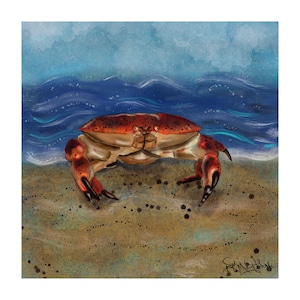 Crabby Petra Crab Giclée Art Print