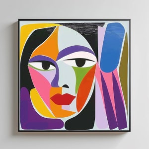 抽象画 モダンポップアート オリジナル ラージ ウーマン 抽象画 モダンポップアート オリジナル ラージ ウーマン