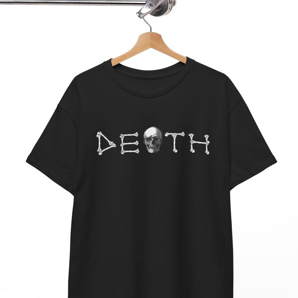 Death T-shirt, Skull Shirt, Soft Grunge Clothes, Bones and Skull shirt, Gothic T-shirt, Aesthetic shirt, Gothic Style, Skeleton shirt